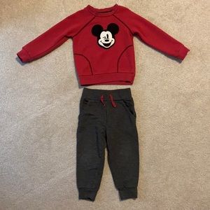Disney Junior Mickey toddler crew & pant set 2T